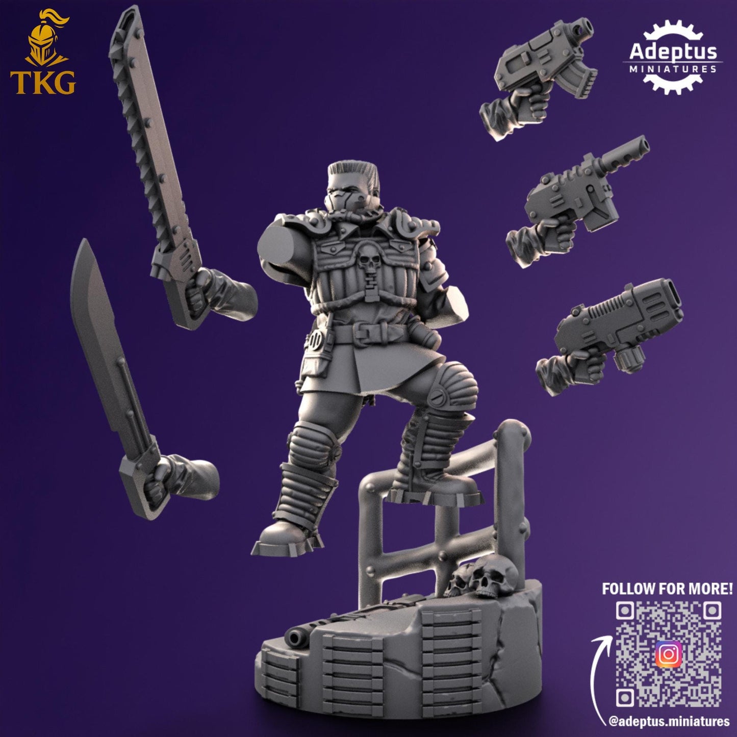 Stormsworn Troops Commander by Adeptus Miniatures | 3D printed Tabletop Miniatures