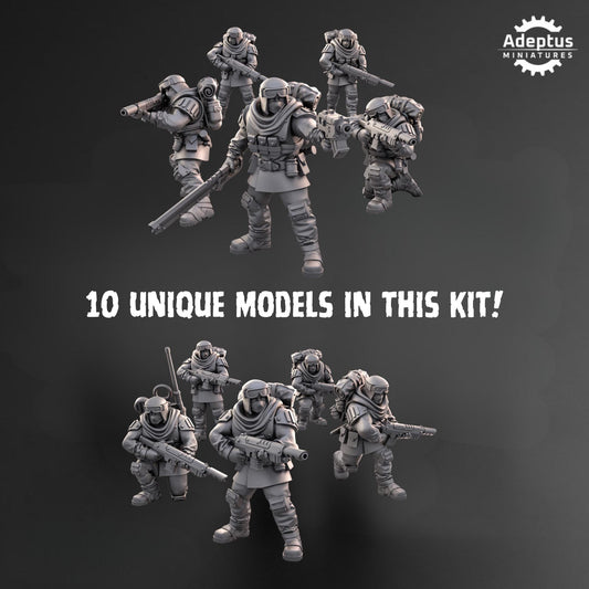 Khaleeth Regiment Squad by Adeptus Miniatures | 3D printed Tabletop Miniatures