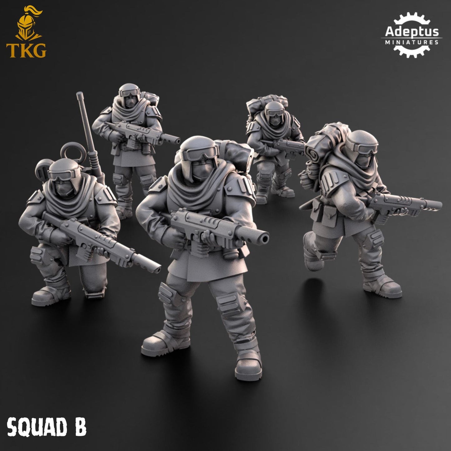 Khaleeth Regiment Squad by Adeptus Miniatures | 3D printed Tabletop Miniatures
