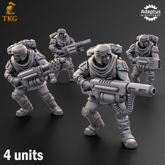 Khaleeth Regiment Special Weapons Team by Adeptus Miniatures | 3D printed Tabletop Miniatures