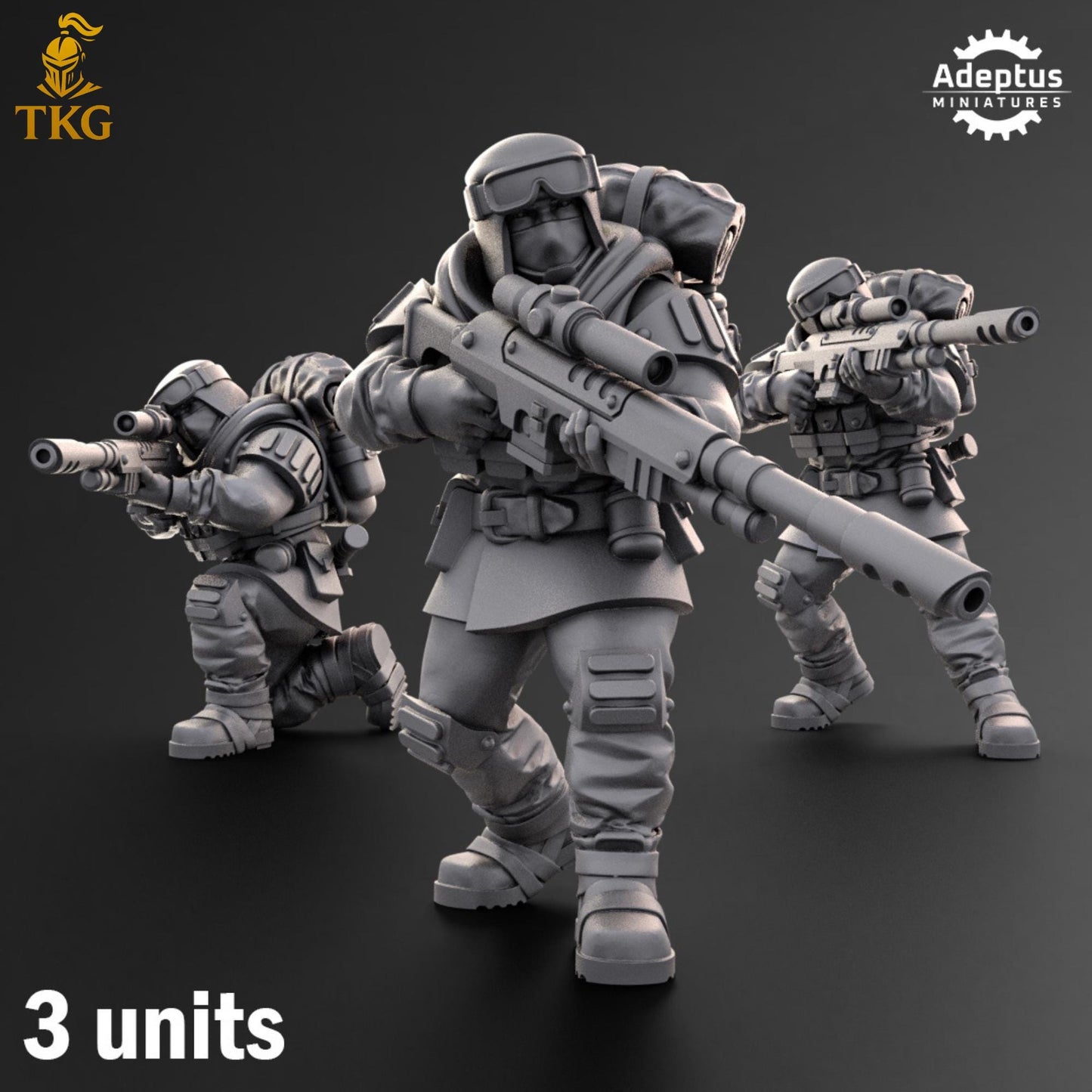 Khaleeth Regiment Snipers by Adeptus Miniatures | 3D printed Tabletop Miniatures