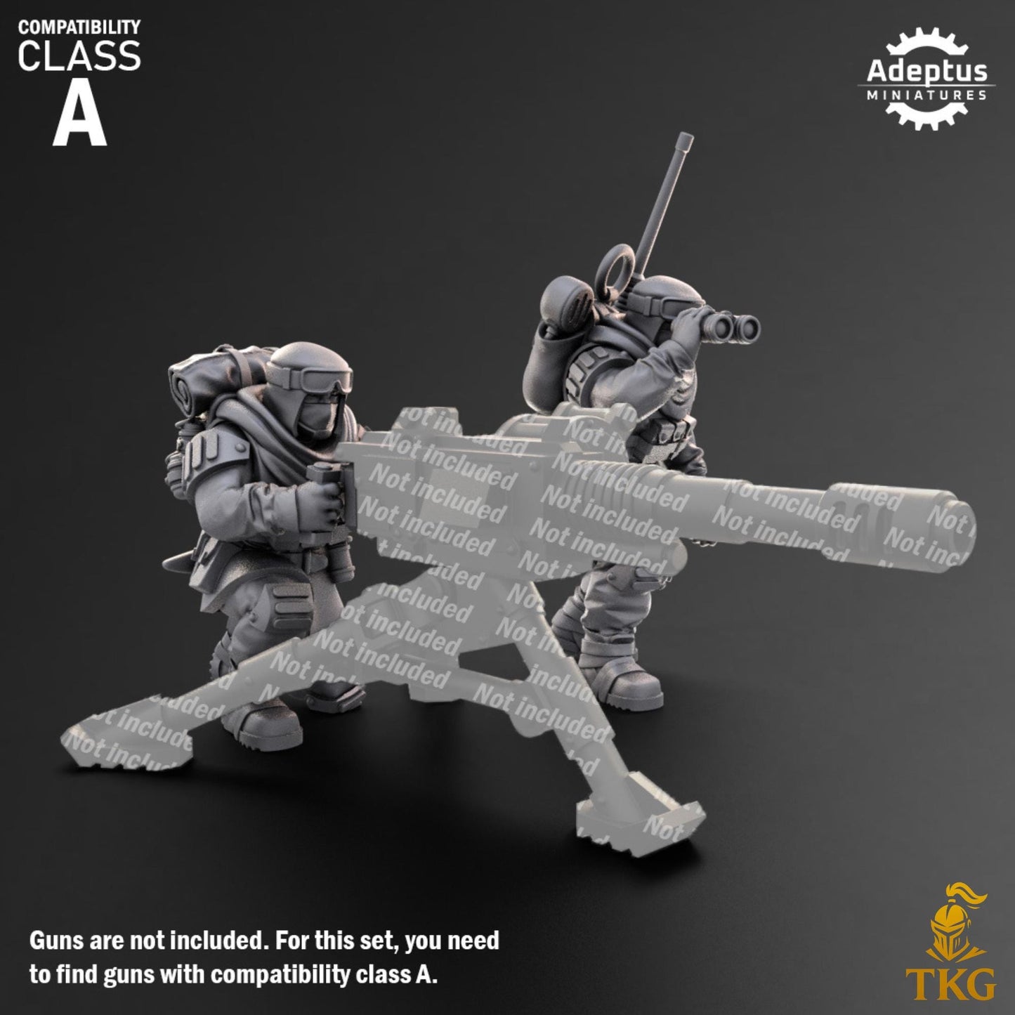 Khaleeth Regiment Heavy Weapons Operators by Adeptus Miniatures | 3D printed Tabletop Miniatures