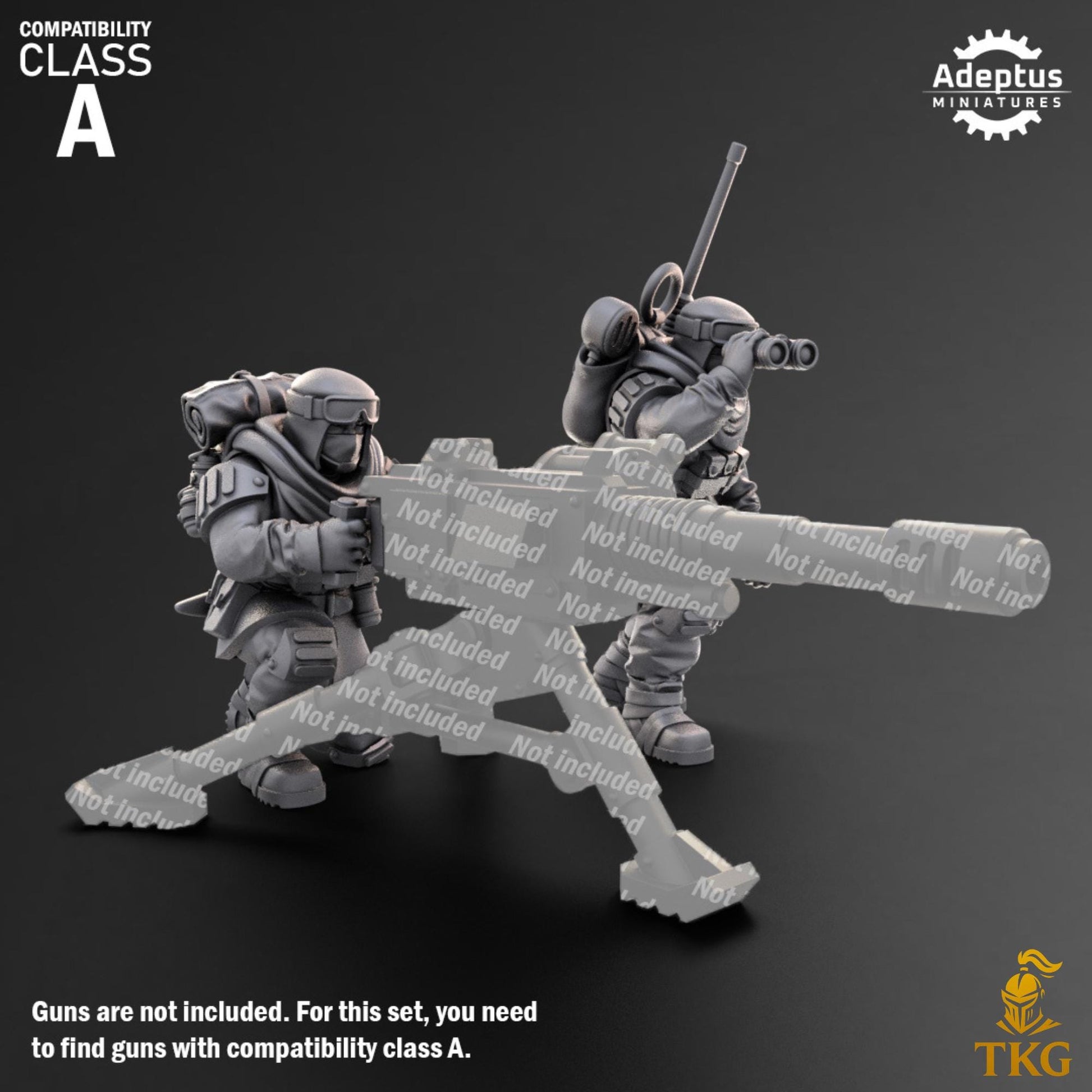Khaleeth Regiment Heavy Weapons Operators by Adeptus Miniatures | 3D printed Tabletop Miniatures