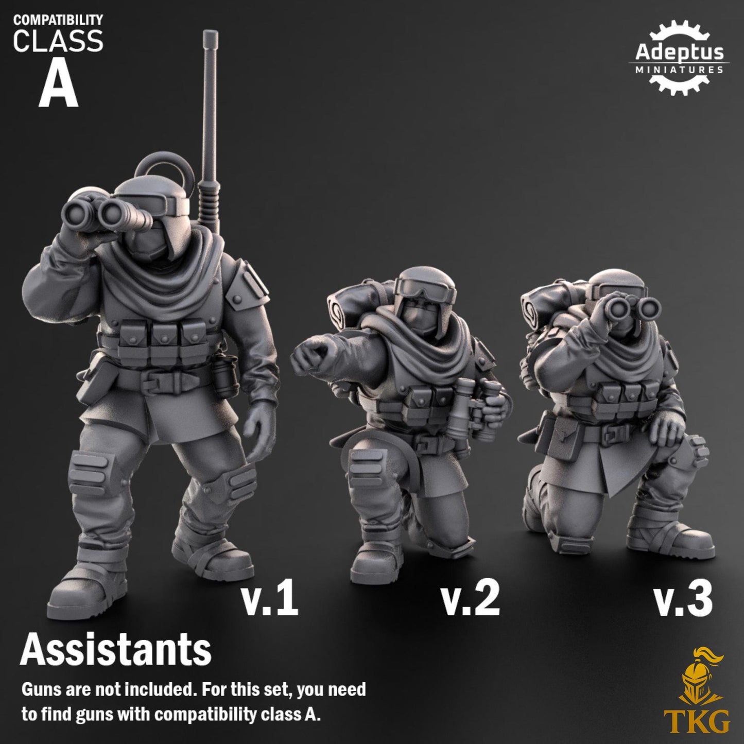 Khaleeth Regiment Heavy Weapons Operators by Adeptus Miniatures | 3D printed Tabletop Miniatures