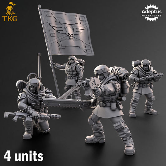 Khaleeth Regiment Command Squad by Adeptus Miniatures | 3D printed Tabletop Miniatures