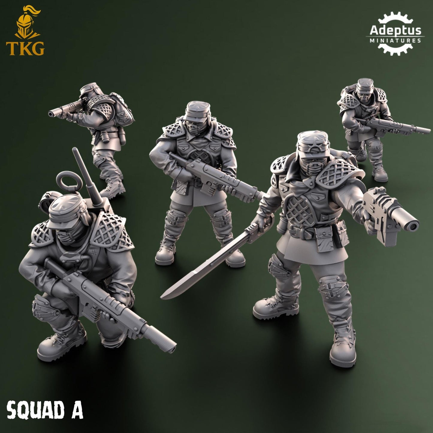 Sunscorch Regiment Squad by Adeptus Miniatures | 3D printed Tabletop Miniatures