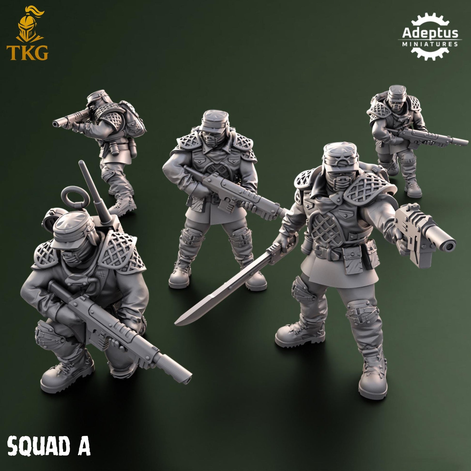 Sunscorch Regiment Squad by Adeptus Miniatures | 3D printed Tabletop Miniatures