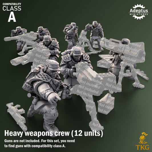 Sunscorch Regiment Heavy Weapons Operators by Adeptus Miniatures | 3D printed Tabletop Miniatures