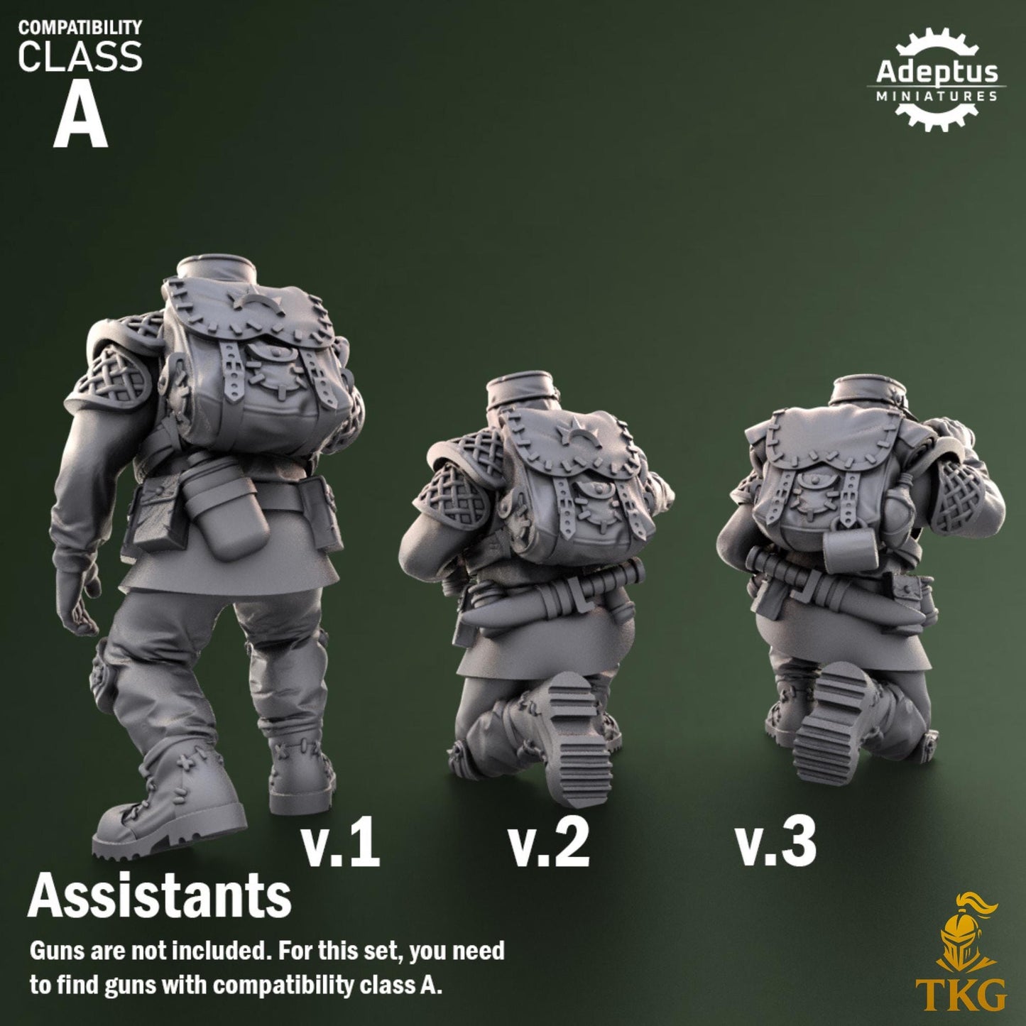 Sunscorch Regiment Heavy Weapons Operators by Adeptus Miniatures | 3D printed Tabletop Miniatures