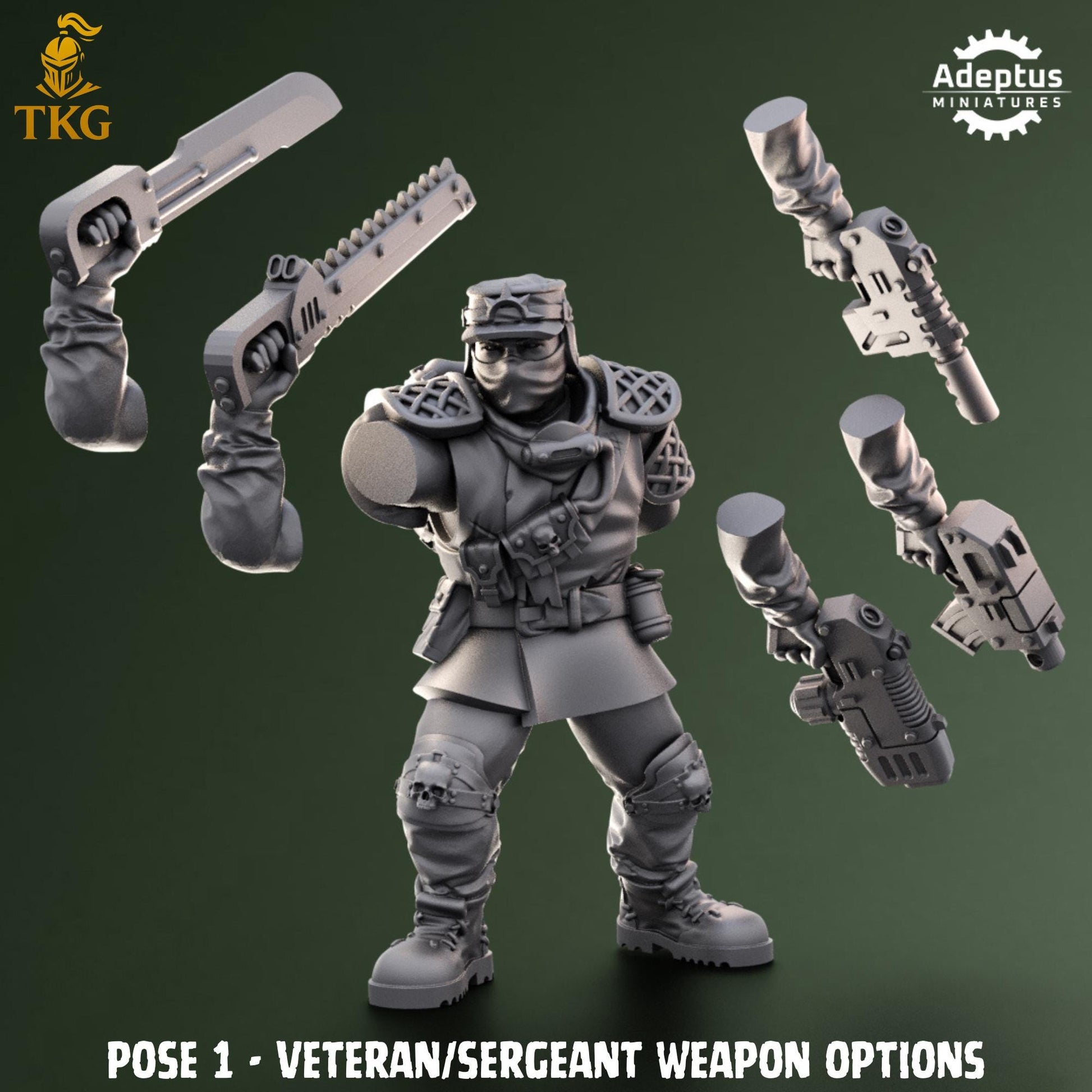 Sunscorch Regiment Command Squad by Adeptus Miniatures | 3D printed Tabletop Miniatures