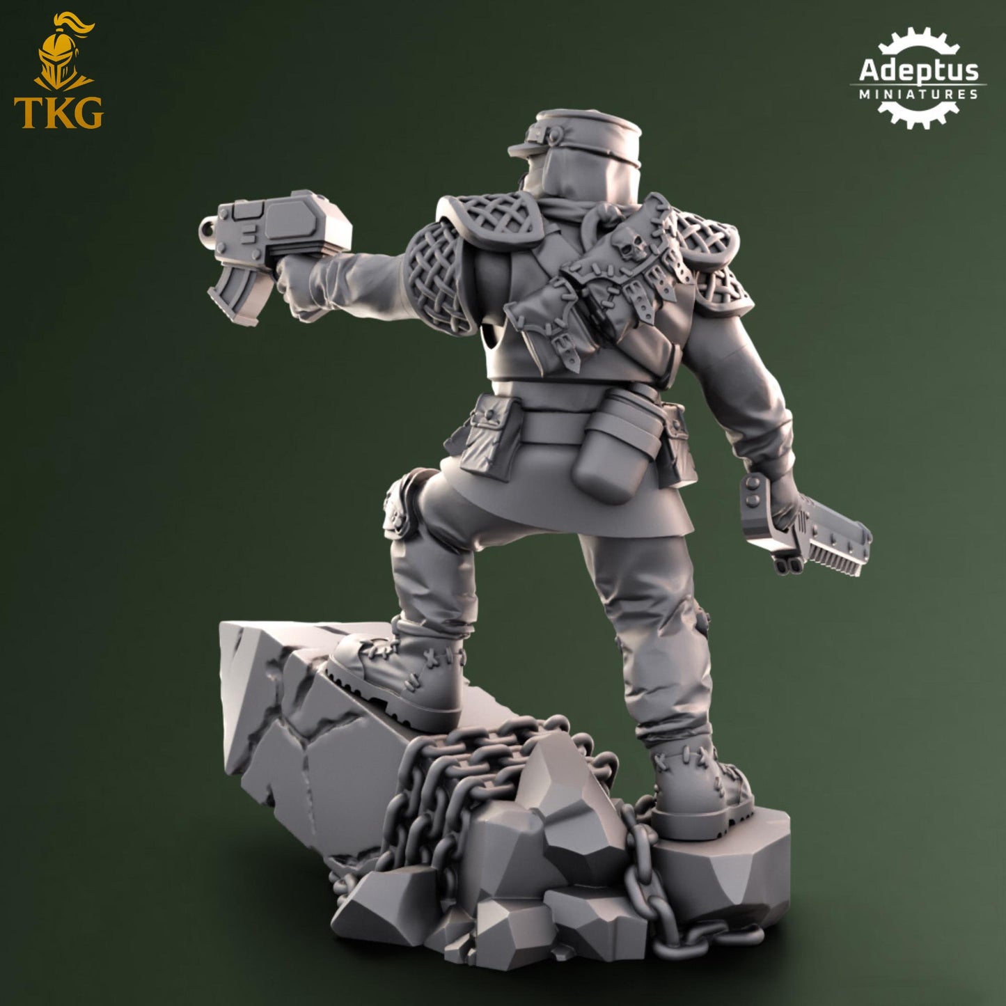 Sunscorch Regiment Commander by Adeptus Miniatures | 3D printed Tabletop Miniatures