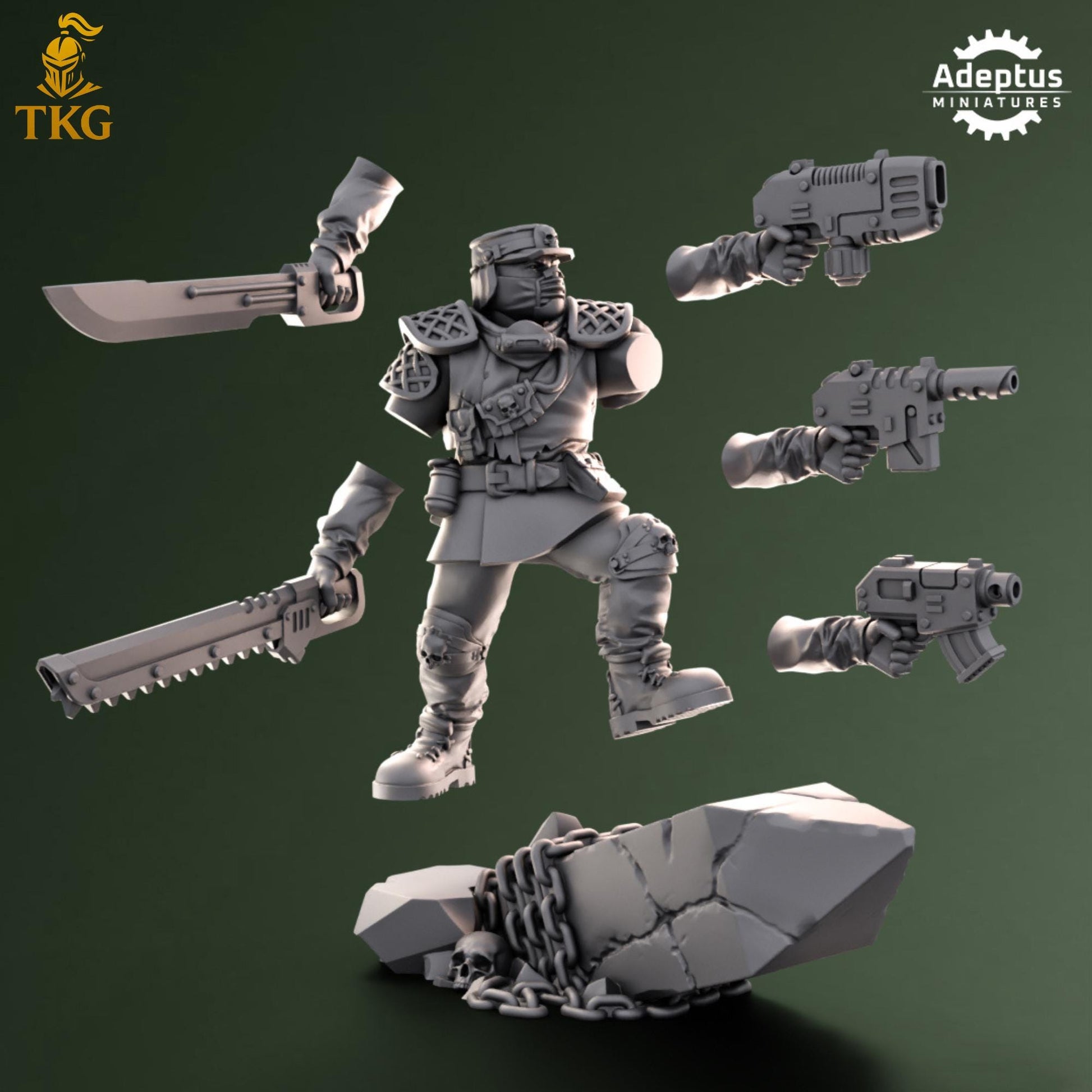 Sunscorch Regiment Commander by Adeptus Miniatures | 3D printed Tabletop Miniatures