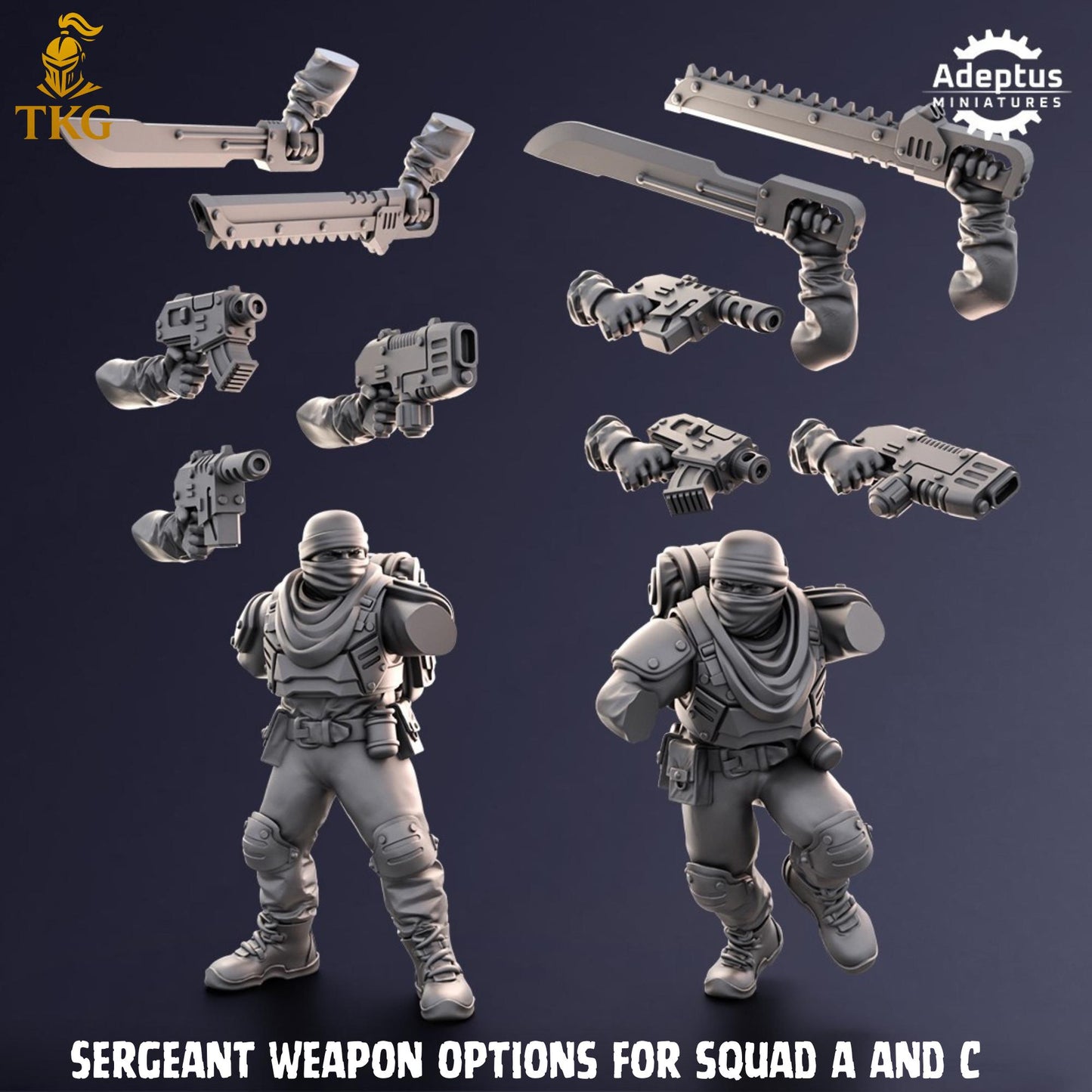 Sandshroud Batallion Squad by Adeptus Miniatures | 3D printed Tabletop Miniatures