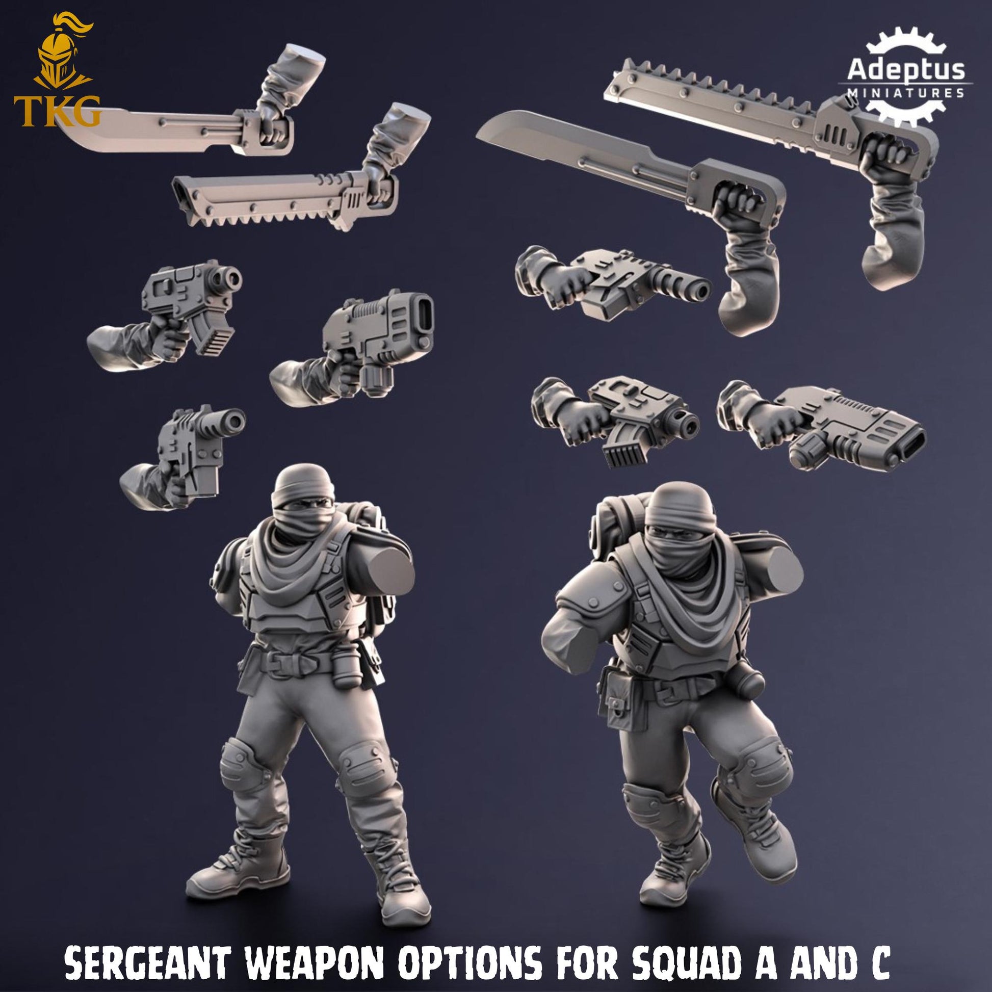 Sandshroud Batallion Squad by Adeptus Miniatures | 3D printed Tabletop Miniatures