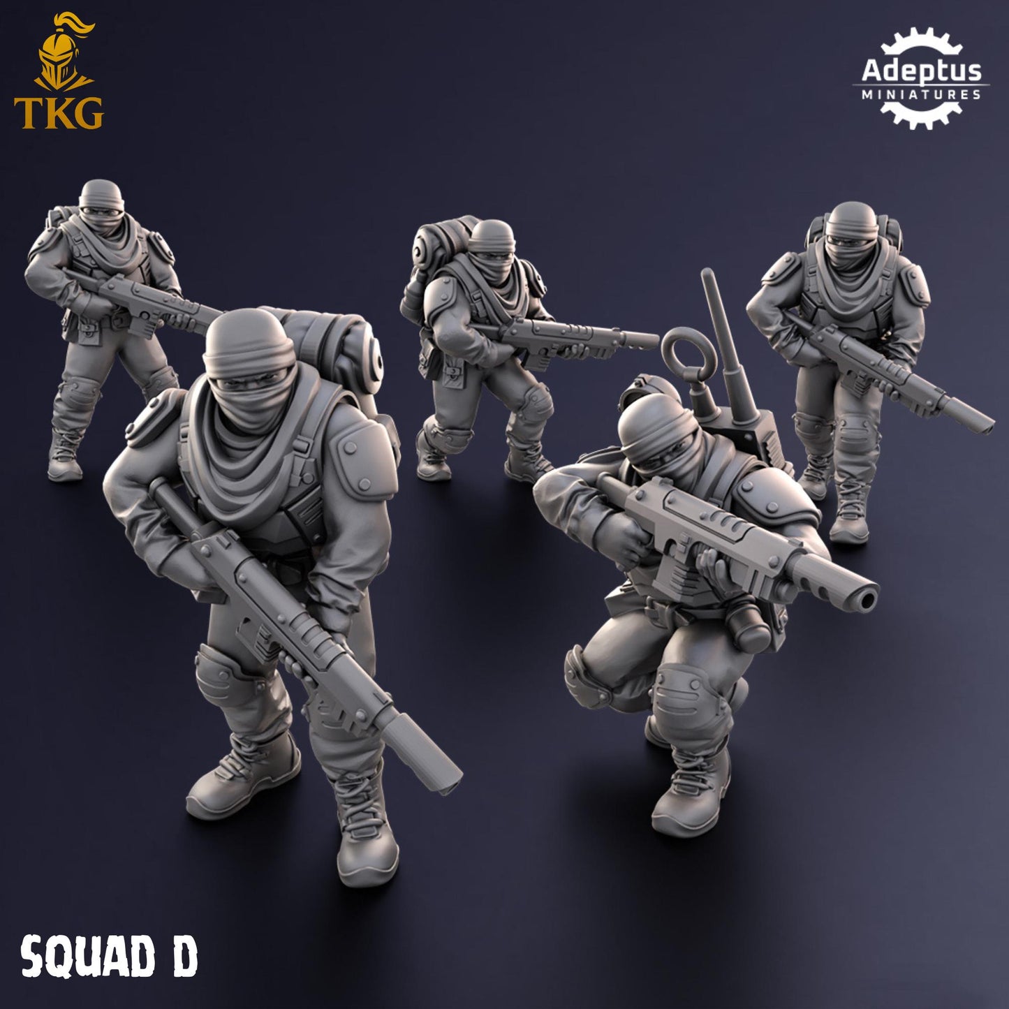 Sandshroud Batallion Squad by Adeptus Miniatures | 3D printed Tabletop Miniatures