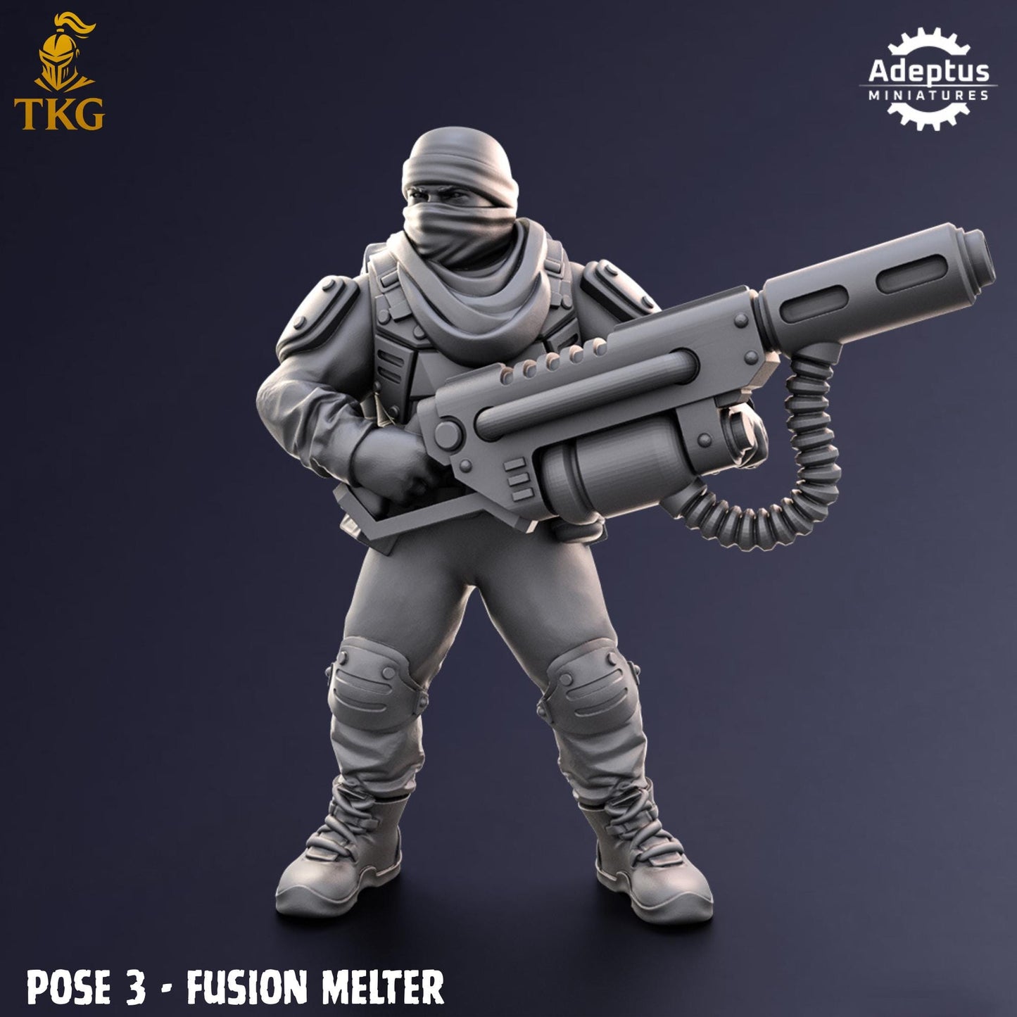Sandshroud Batallion Special Weapons Team by Adeptus Miniatures | 3D printed Tabletop Miniatures