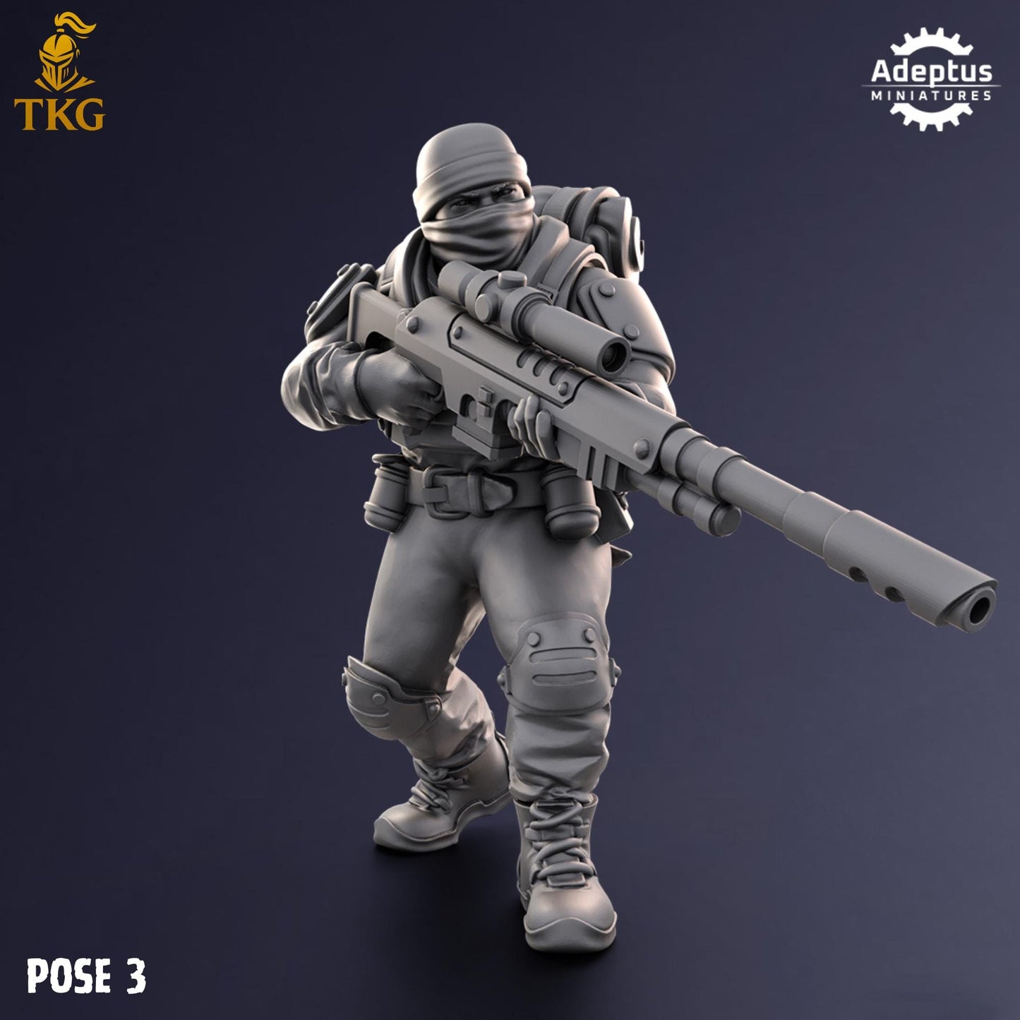Sandshroud Batallion Snipers by Adeptus Miniatures | 3D printed Tabletop Miniatures