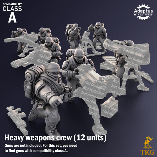 Sandshroud Batallion Heavy Weapons Operators by Adeptus Miniatures | 3D printed Tabletop Miniatures