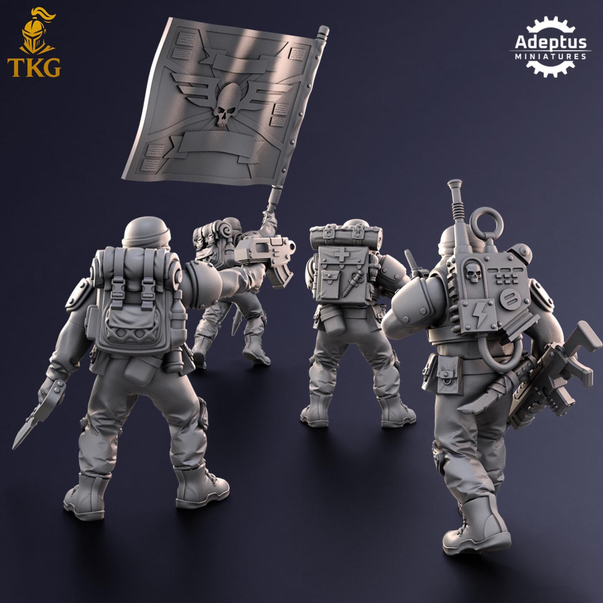 Sandshroud Batallion Command Squad by Adeptus Miniatures | 3D printed Tabletop Miniatures