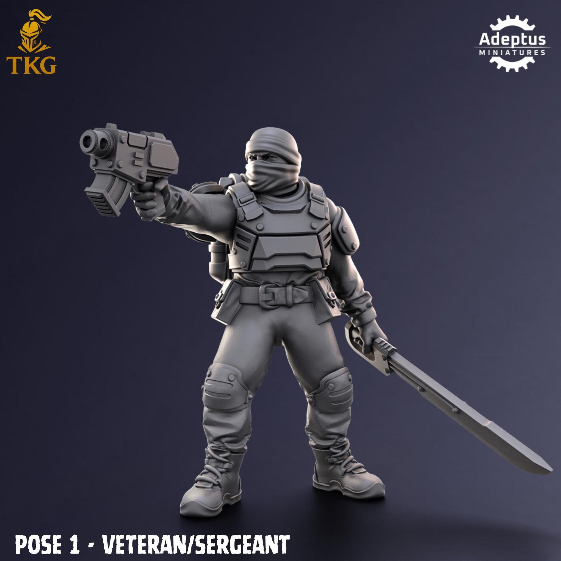 Sandshroud Batallion Command Squad by Adeptus Miniatures | 3D printed Tabletop Miniatures