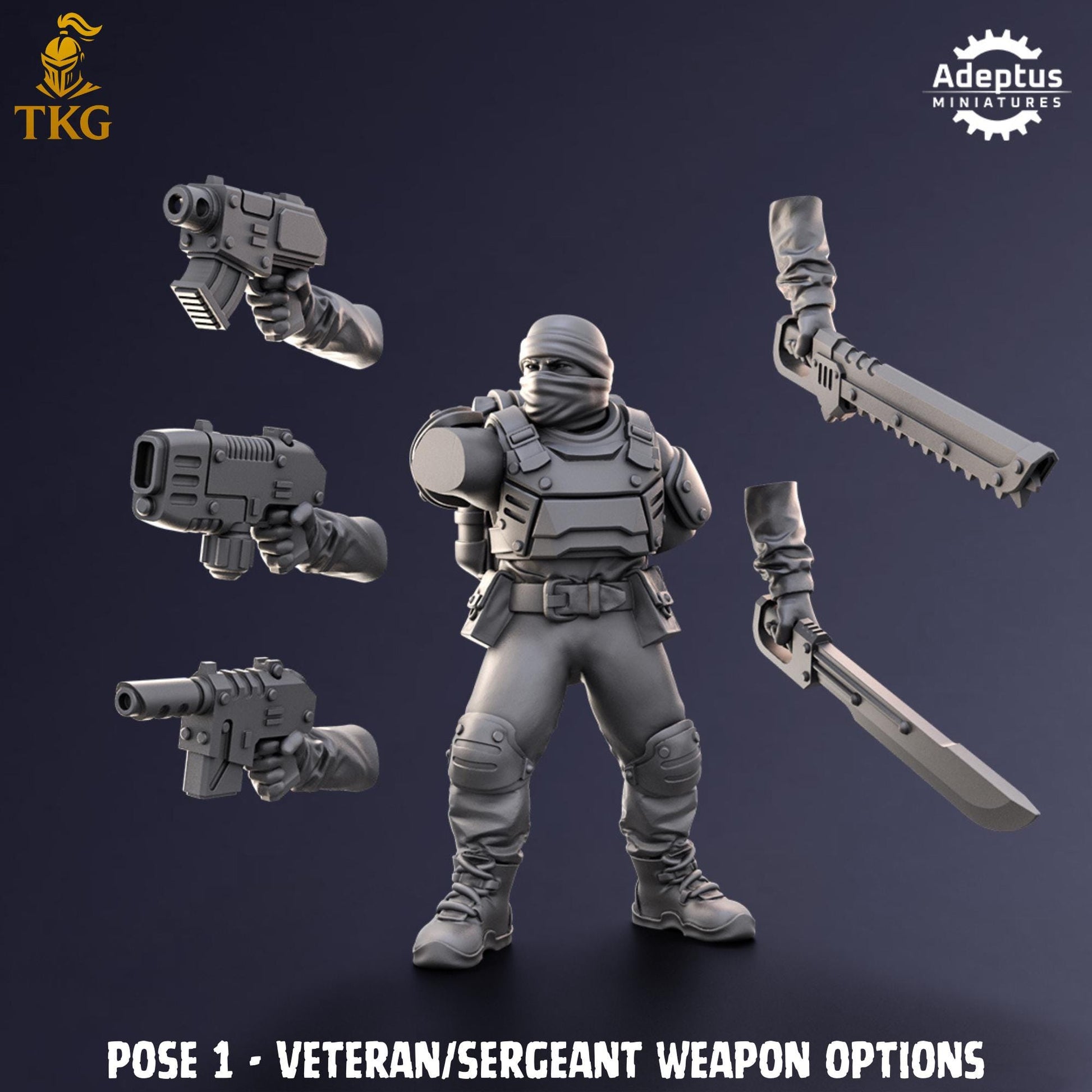 Sandshroud Batallion Command Squad by Adeptus Miniatures | 3D printed Tabletop Miniatures