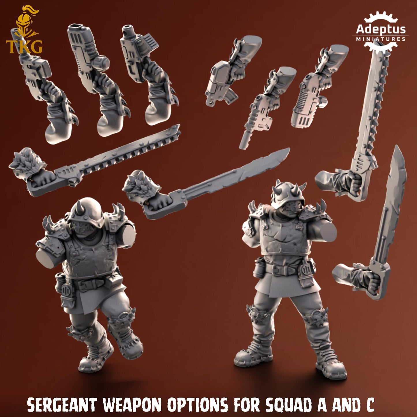 Twisted Horde Squad by Adeptus Miniatures | 3D printed Tabletop Miniatures