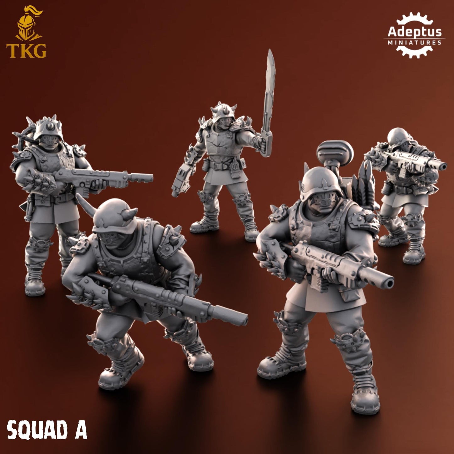 Twisted Horde Squad by Adeptus Miniatures | 3D printed Tabletop Miniatures