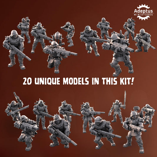 Twisted Horde Squad by Adeptus Miniatures | 3D printed Tabletop Miniatures