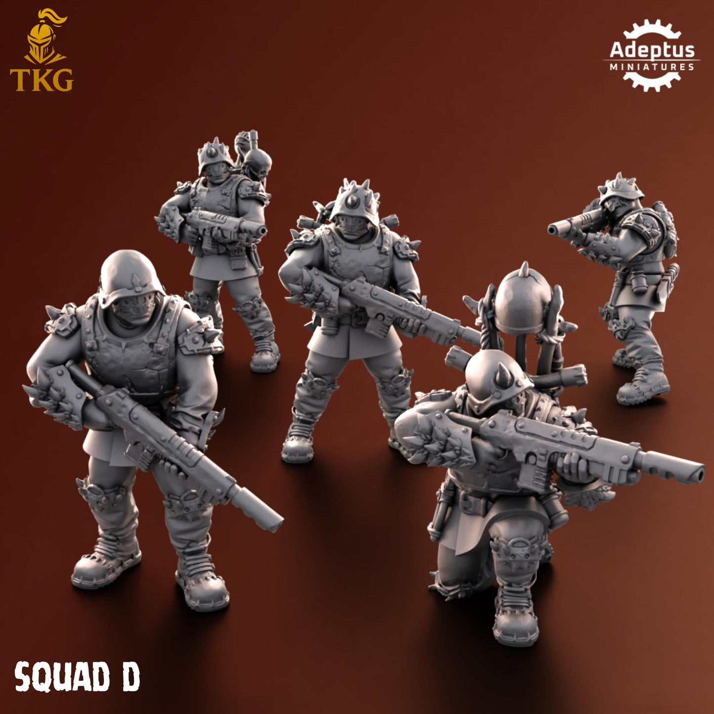 Twisted Horde Squad by Adeptus Miniatures | 3D printed Tabletop Miniatures