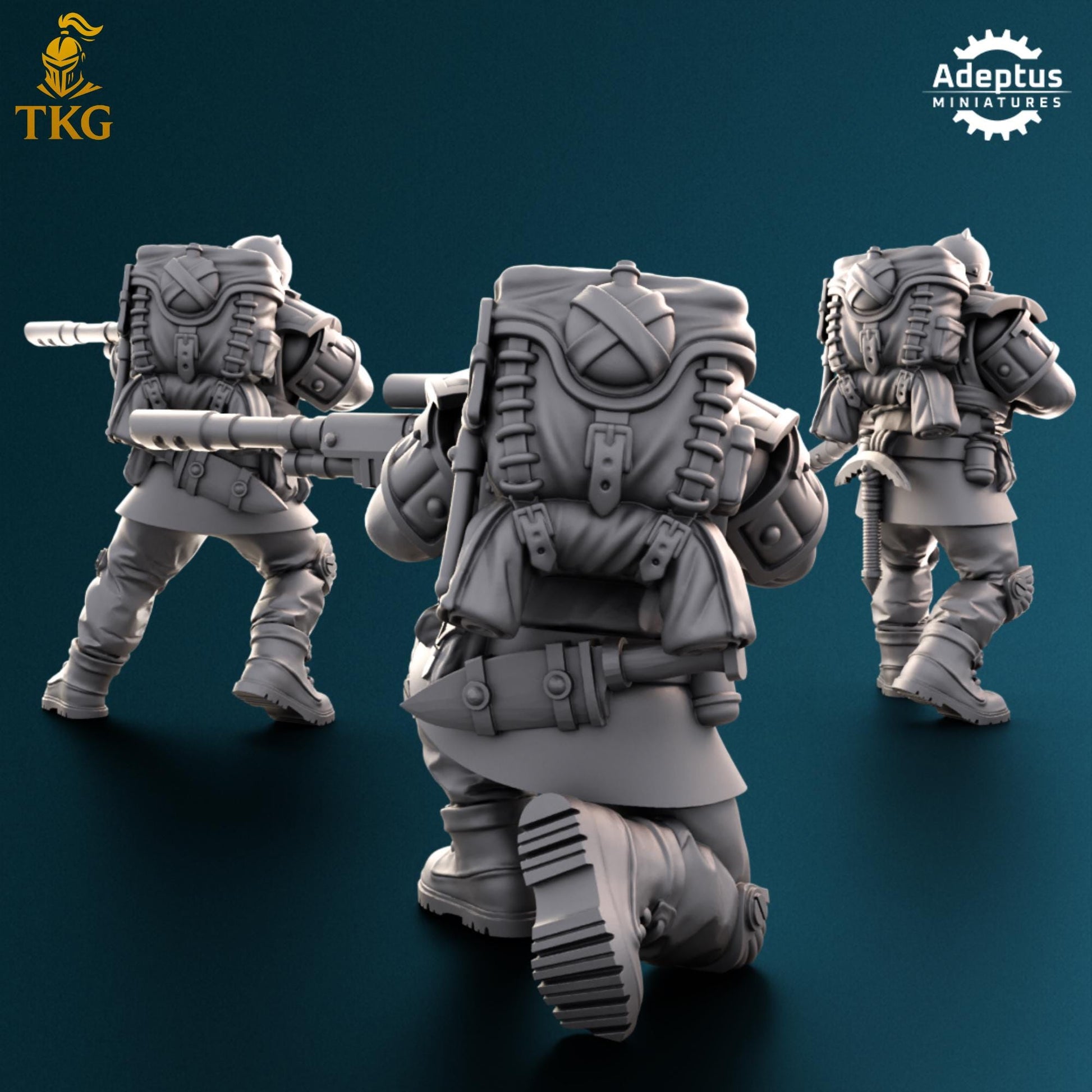 Winterline Forces Snipers by Adeptus Miniatures | 3D printed Tabletop Miniatures