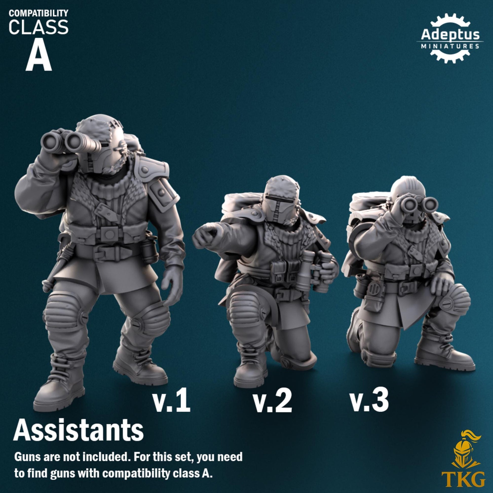 Winterline Forces Heavy Weapons Operators by Adeptus Miniatures | 3D printed Tabletop Miniatures