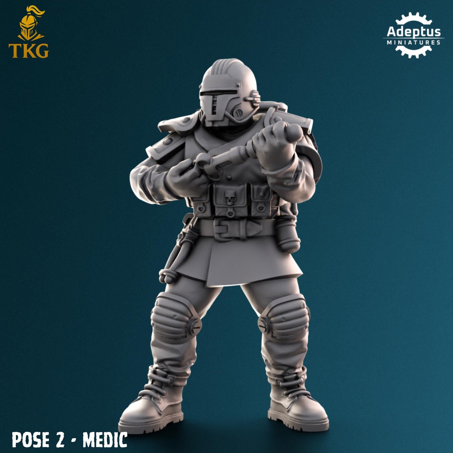 Winterline Forces Command Squad by Adeptus Miniatures | 3D printed Tabletop Miniatures