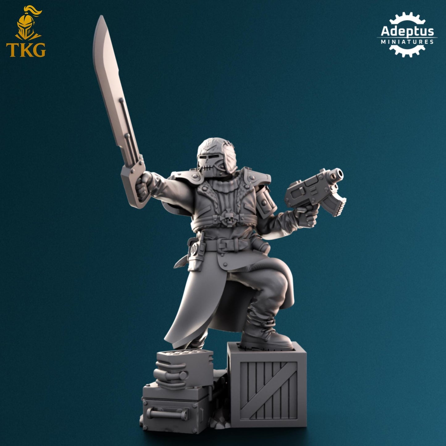 Winterline Forces Commander by Adeptus Miniatures | 3D printed Tabletop Miniatures