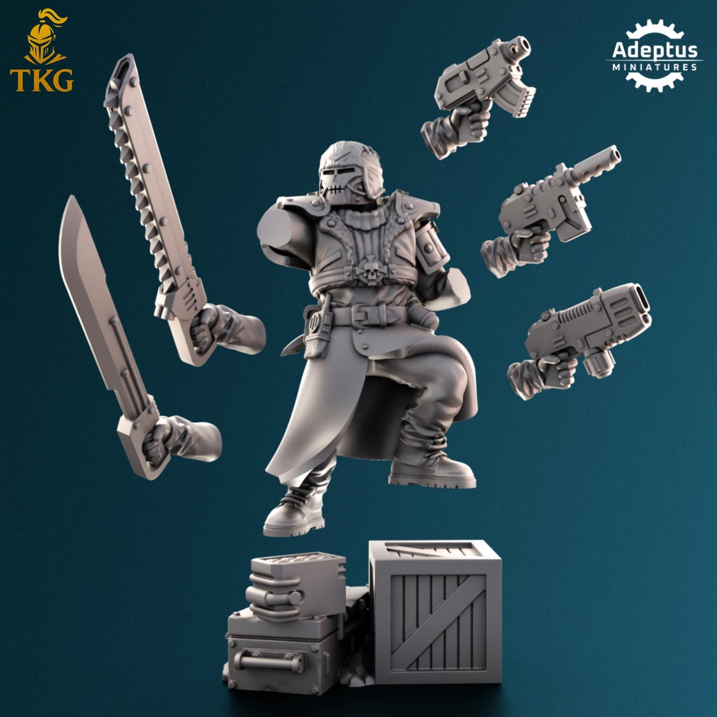 Winterline Forces Commander by Adeptus Miniatures | 3D printed Tabletop Miniatures