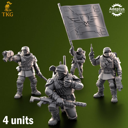 Shellcord Troopers Command Squad by Adeptus Miniatures | 3D printed Tabletop Miniatures