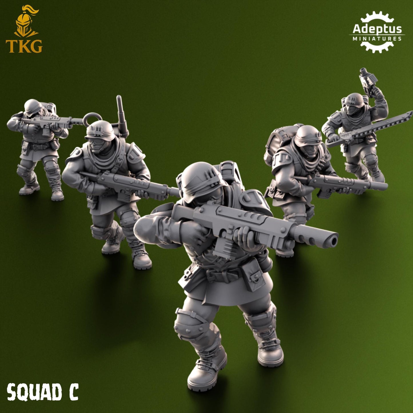 Shellcord Troopers Squad by Adeptus Miniatures | 3D printed Tabletop Miniatures