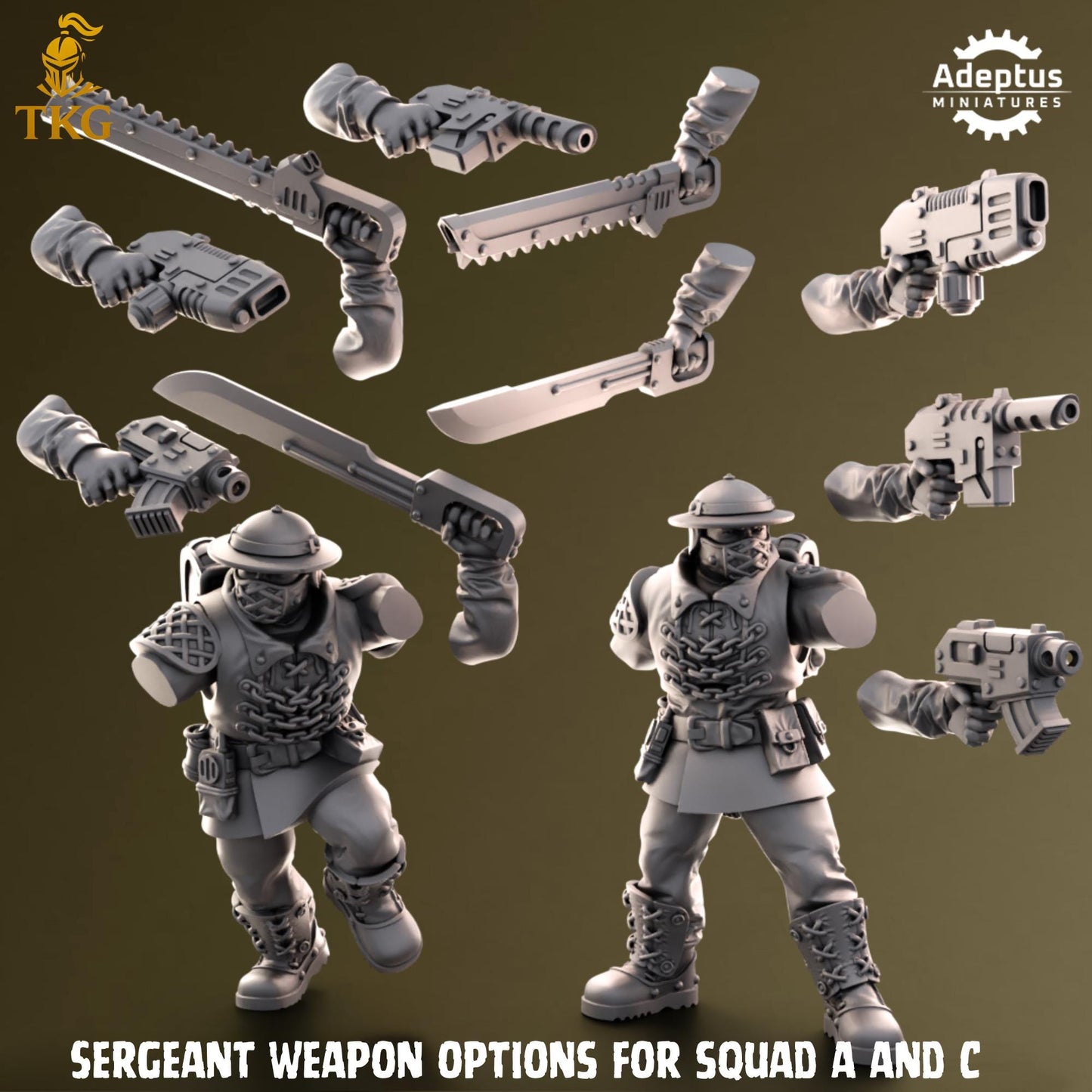 Sunclaw Regiment Squad by Adeptus Miniatures | 3D printed Tabletop Miniatures