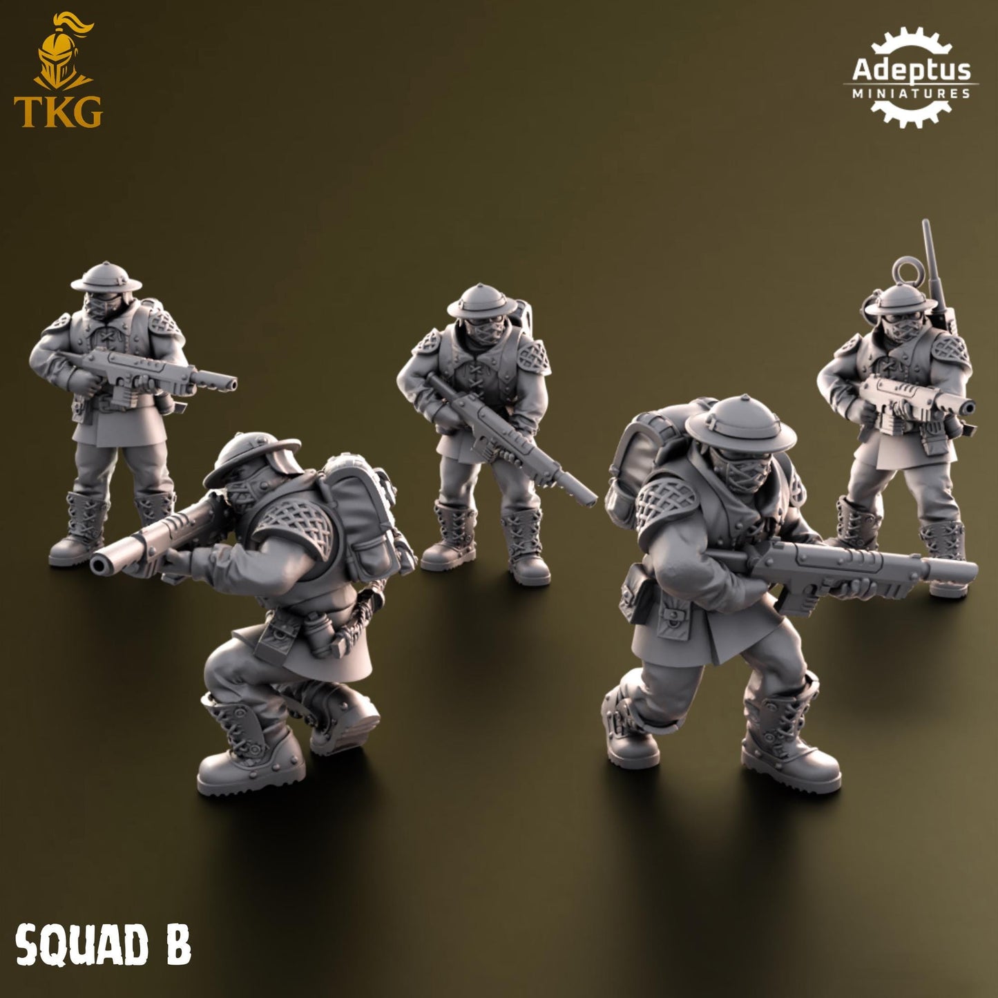 Sunclaw Regiment Squad by Adeptus Miniatures | 3D printed Tabletop Miniatures