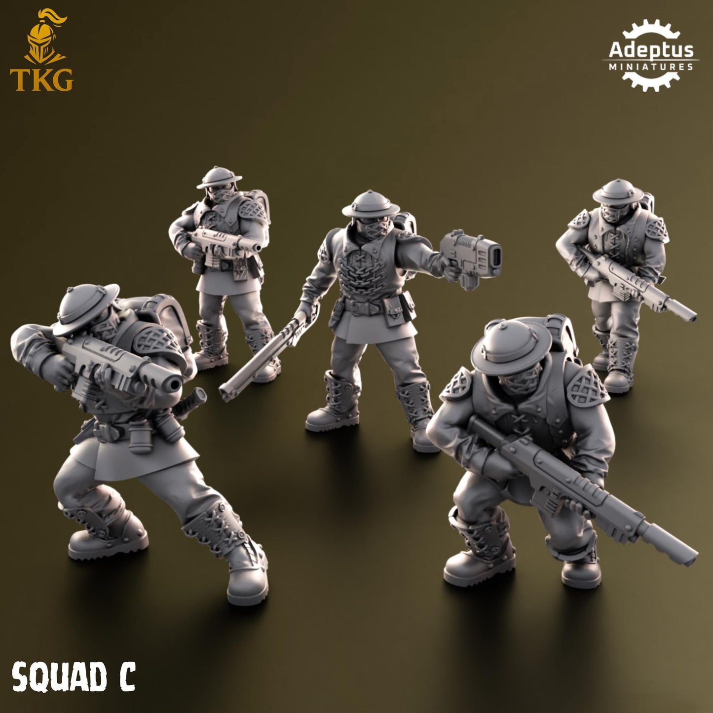 Sunclaw Regiment Squad by Adeptus Miniatures | 3D printed Tabletop Miniatures