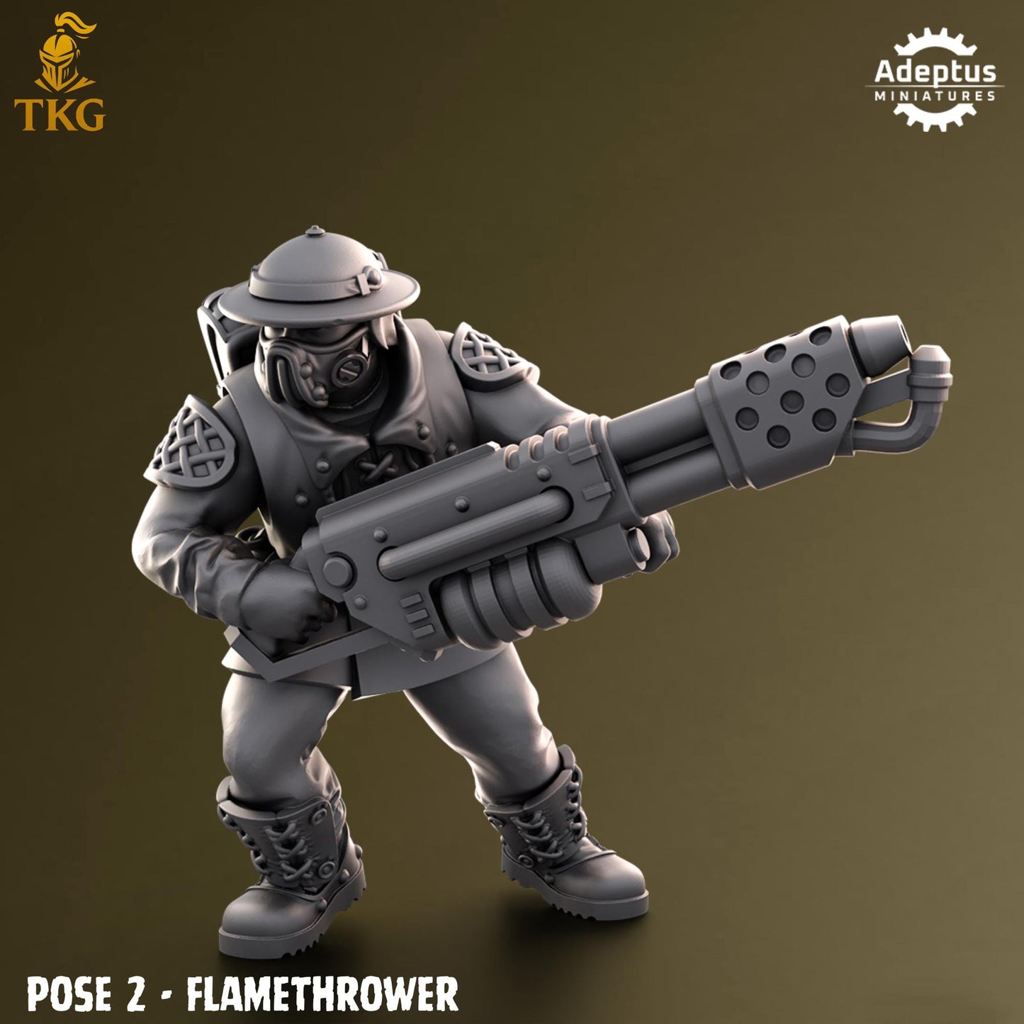 Sunclaw Regiment Special Weapons Team by Adeptus Miniatures | 3D printed Tabletop Miniatures