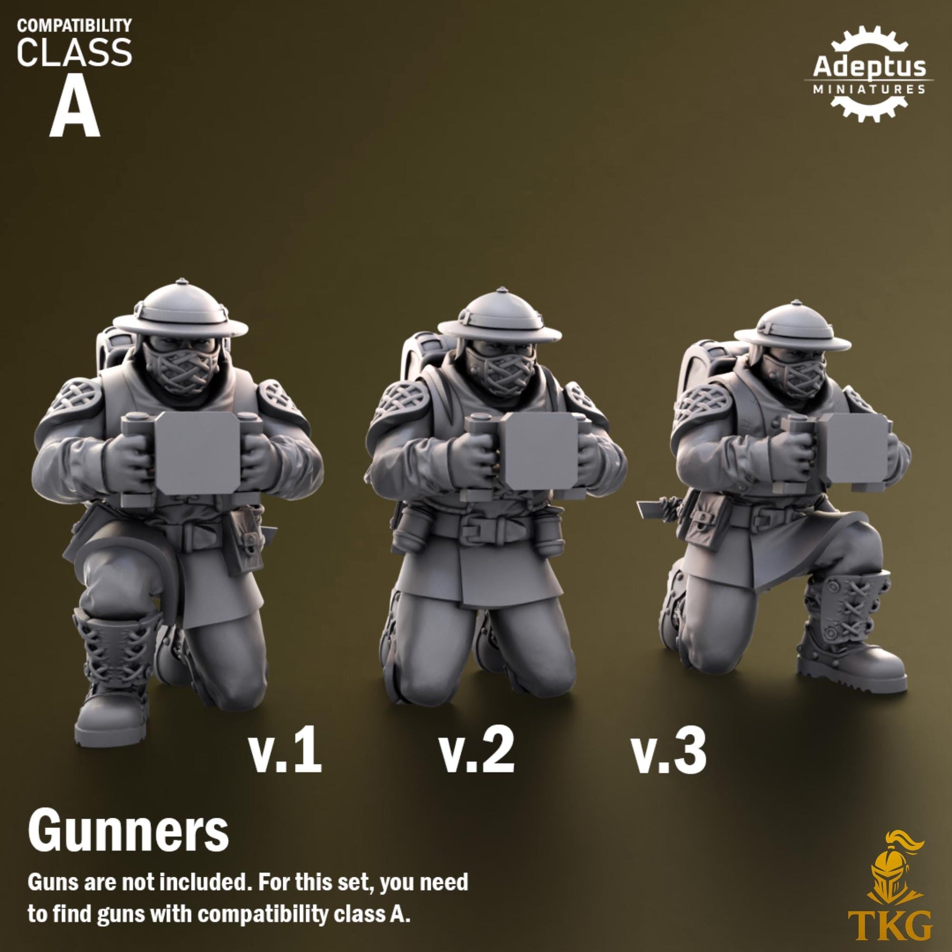 Sunclaw Regiment Heavy Weapons Operators by Adeptus Miniatures | 3D printed Tabletop Miniatures