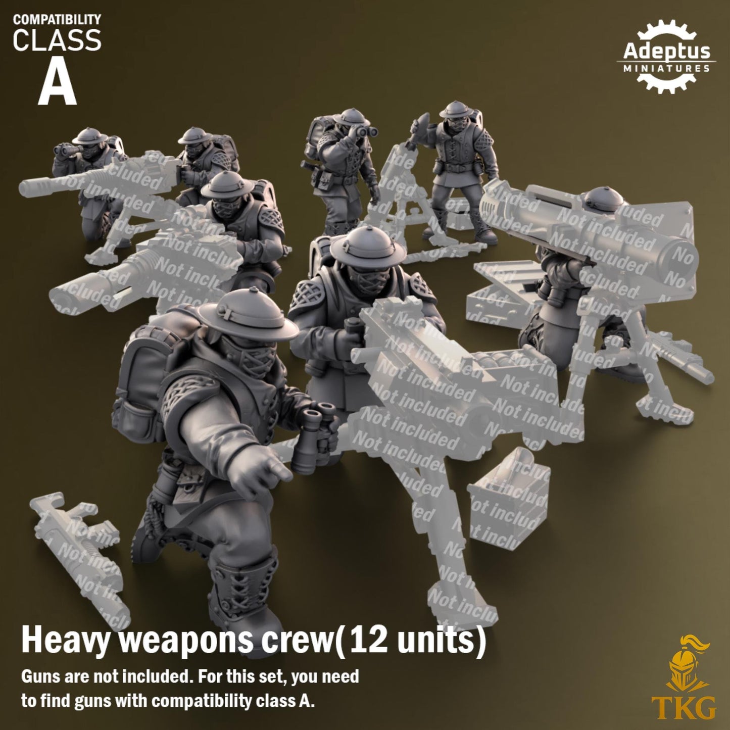 Sunclaw Regiment Heavy Weapons Operators by Adeptus Miniatures | 3D printed Tabletop Miniatures