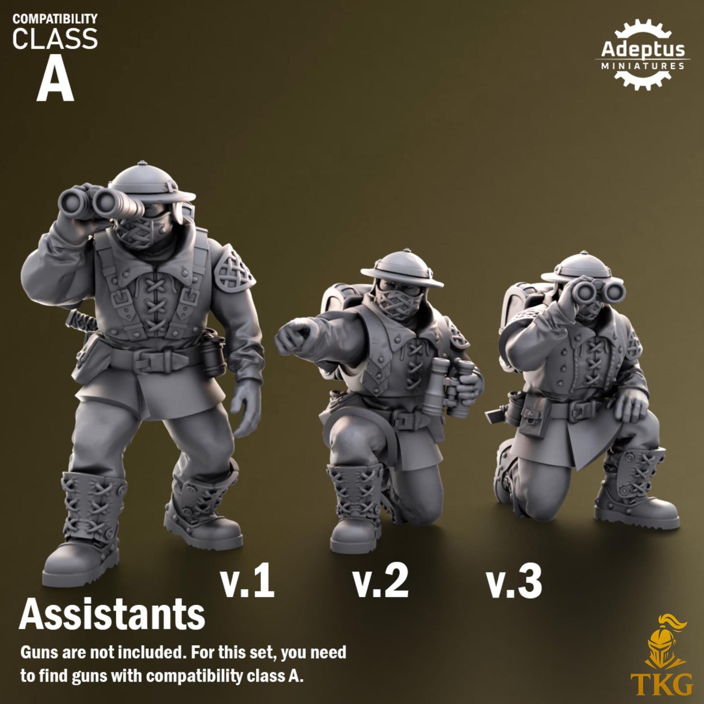 Sunclaw Regiment Heavy Weapons Operators by Adeptus Miniatures | 3D printed Tabletop Miniatures