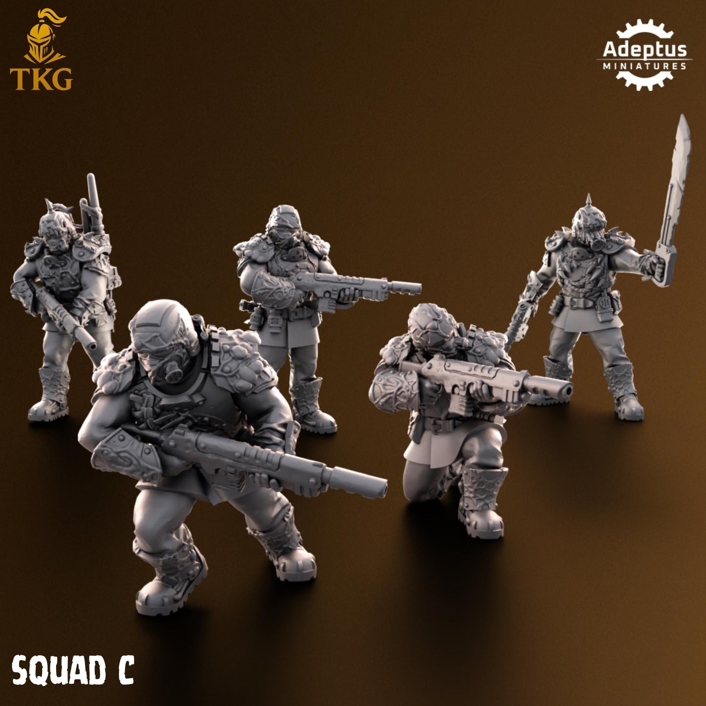 Sporeblight Regiment Squad by Adeptus Miniatures | 3D printed Tabletop Miniatures
