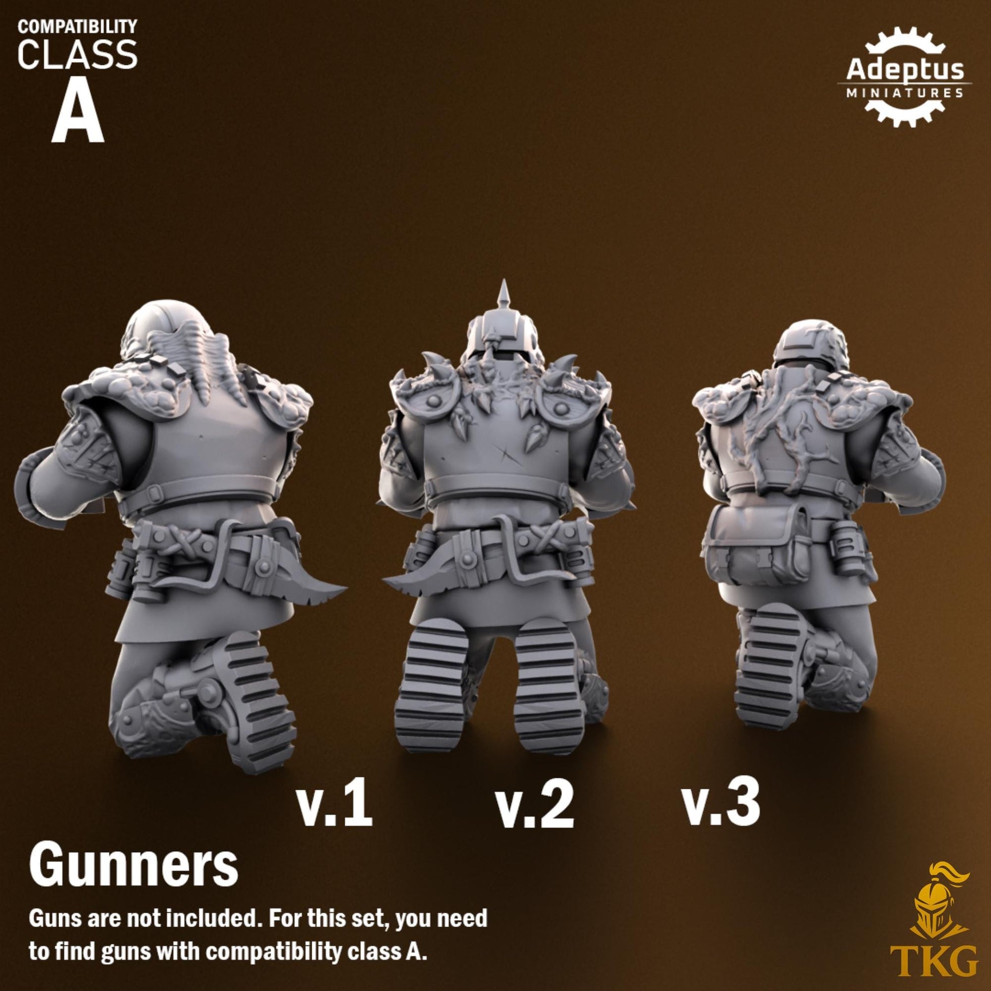 Sporeblight Regiment Heavy Weapons Operators by Adeptus Miniatures | 3D printed Tabletop Miniatures