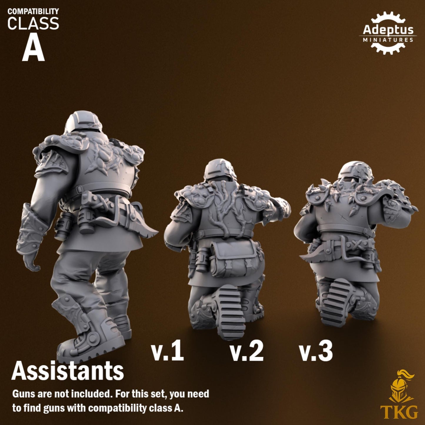 Sporeblight Regiment Heavy Weapons Operators by Adeptus Miniatures | 3D printed Tabletop Miniatures