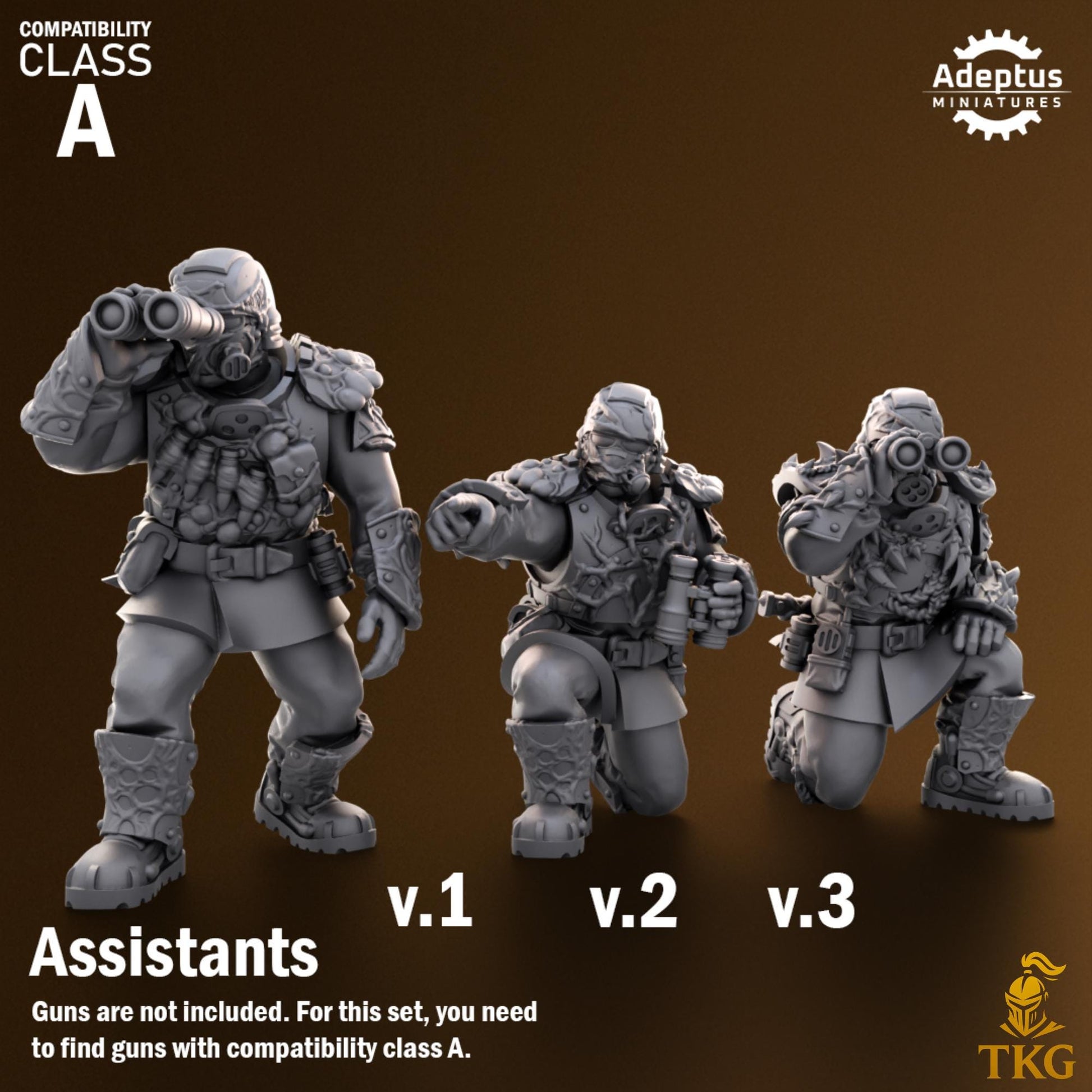 Sporeblight Regiment Heavy Weapons Operators by Adeptus Miniatures | 3D printed Tabletop Miniatures