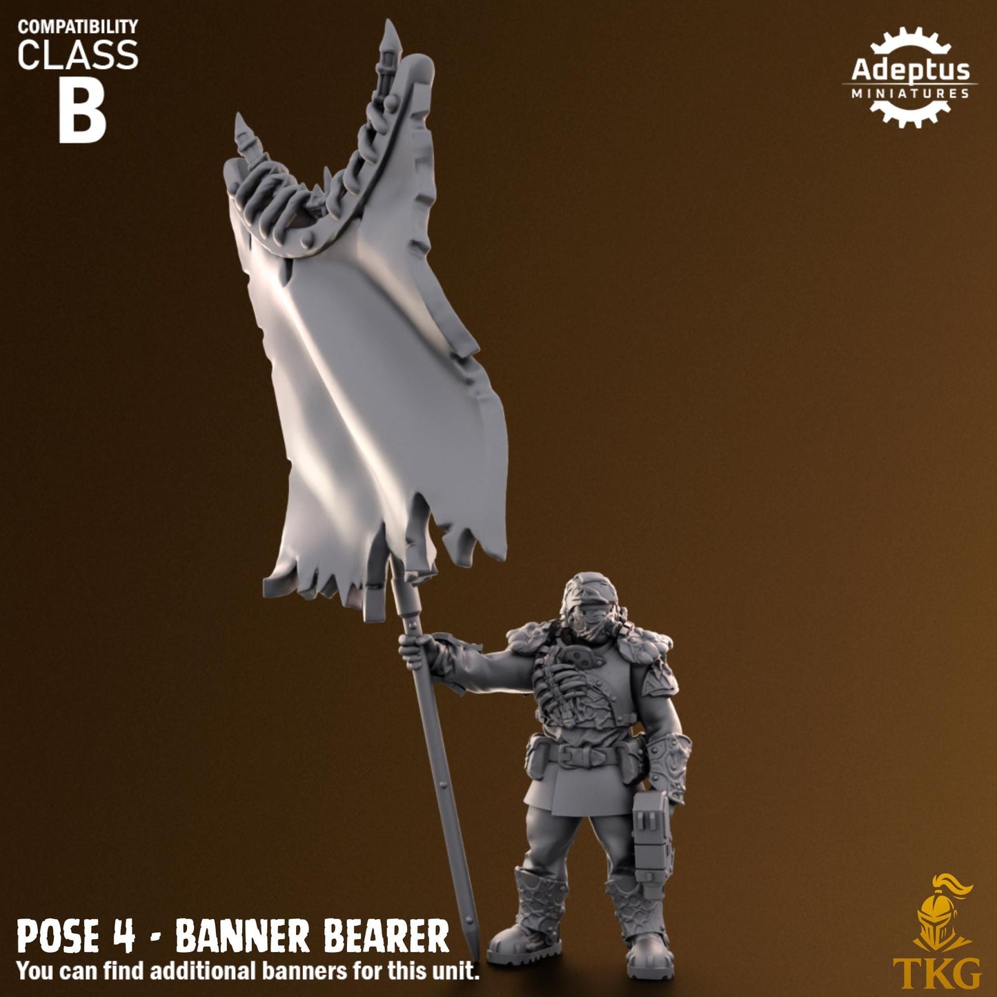 Sporeblight Regiment Command Squad by Adeptus Miniatures | 3D printed Tabletop Miniatures
