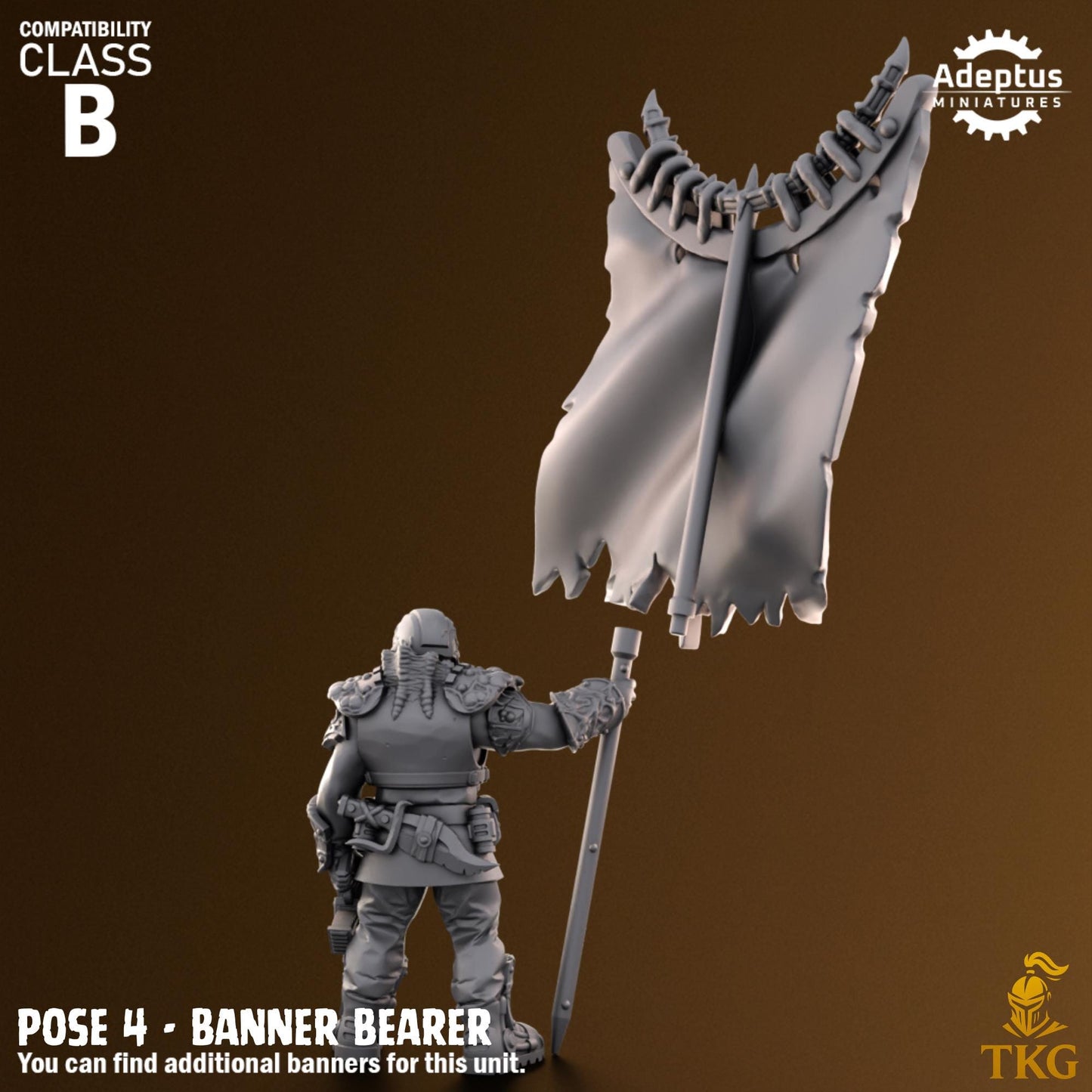 Sporeblight Regiment Command Squad by Adeptus Miniatures | 3D printed Tabletop Miniatures