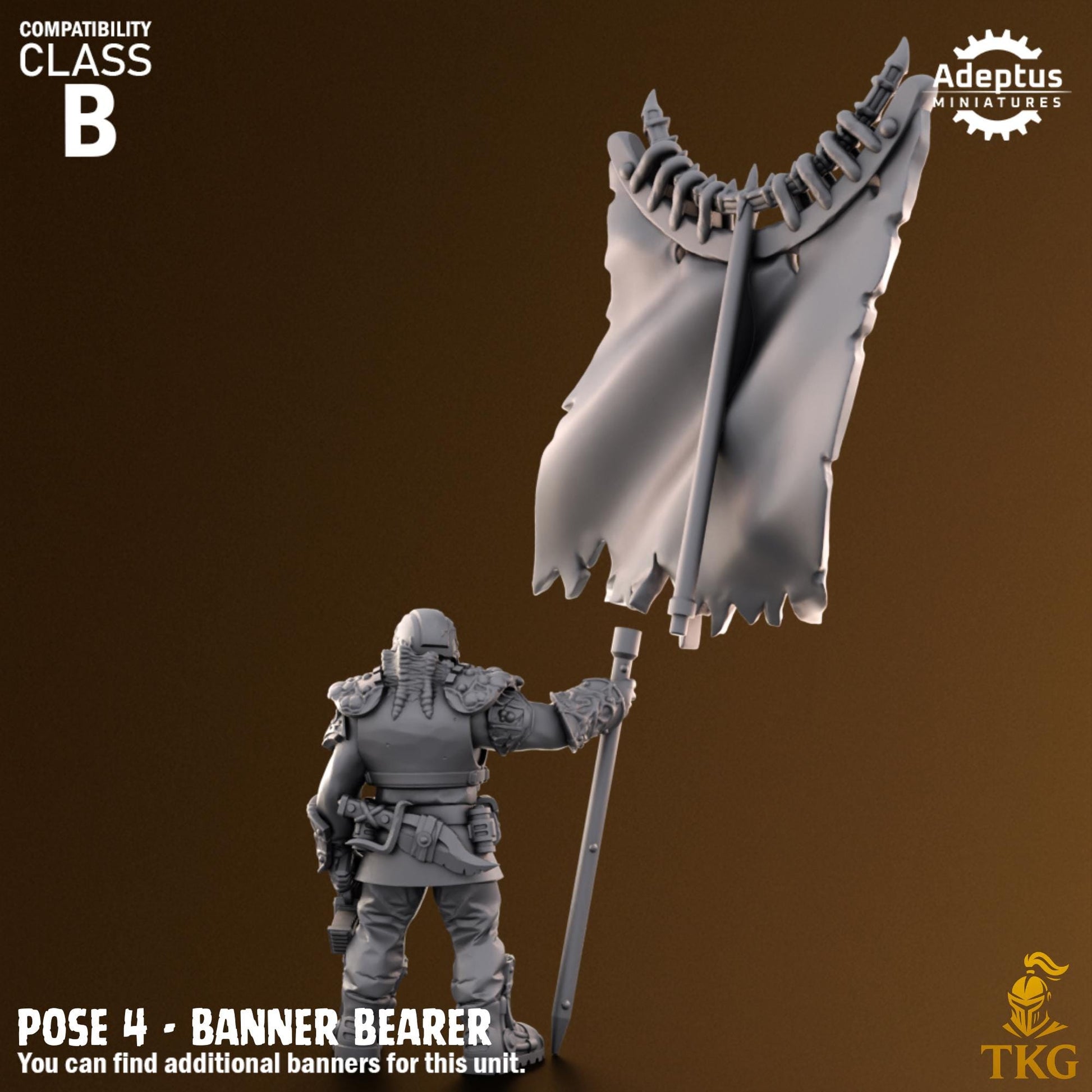 Sporeblight Regiment Command Squad by Adeptus Miniatures | 3D printed Tabletop Miniatures